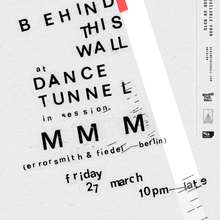 “Behind This Wall” at Dance Tunnel