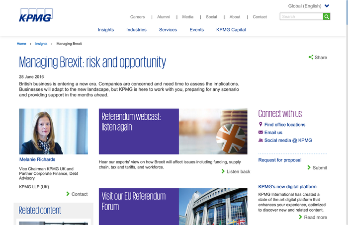 KPMG main website