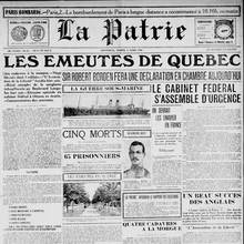 <cite>La Patrie</cite>, 2 April, 1918: “Les emeutes de Quebec” (Riots in Quebec)