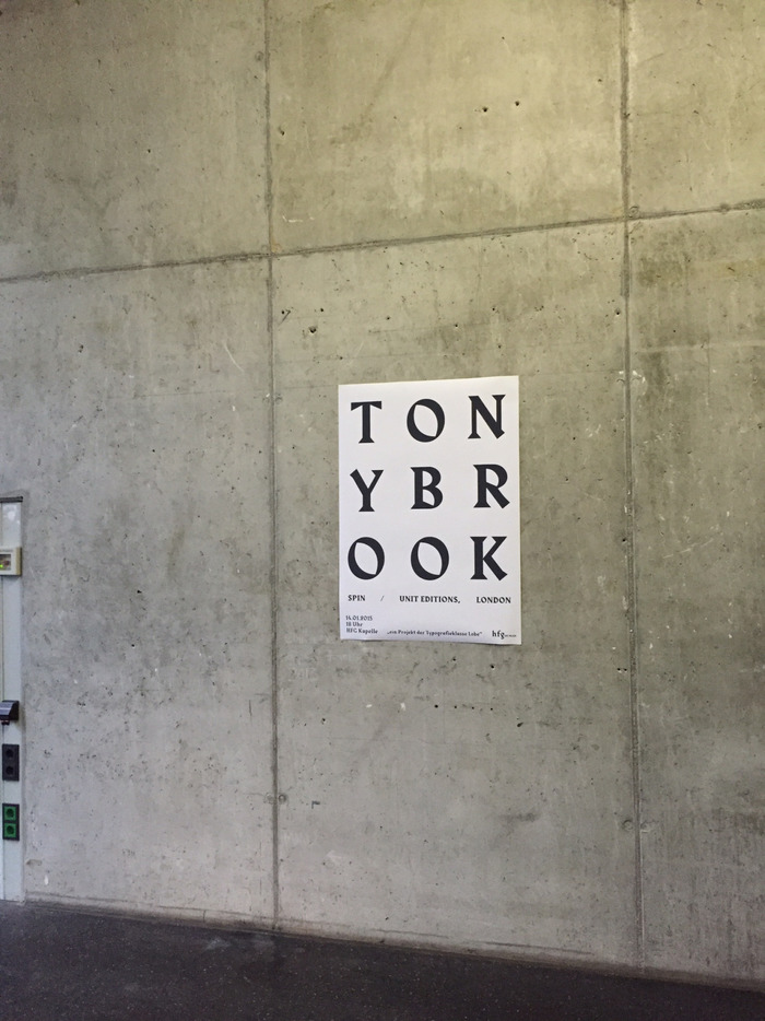 Poster for a Tony Brook lecture at HfG Offenbach 3