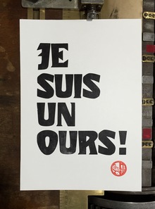 “Je suis un ours!” poster