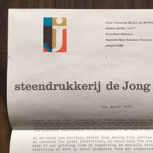 Steendrukkerij de Jong &amp; Co letterhead and poster