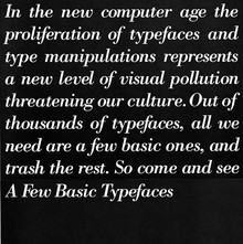 Massimo Vignelli’s <cite>A Few Basic Typefaces</cite>