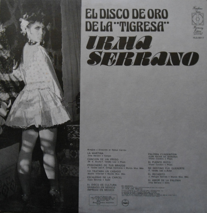 Irma Serrano – El Disco de Oro de la “Tigresa” album art 2