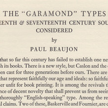 <cite>The Garamond Types Considered</cite> in <cite>The Fleuron No. 5</cite>