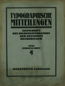 <cite>Typographische Mitteilungen</cite>, Vol.<span class="nbsp">&nbsp;</span>17, No.<span class="nbsp">&nbsp;</span>10, Oct.<span class="nbsp">&nbsp;</span>1920