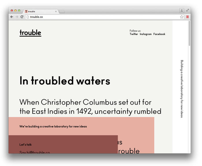 Trouble website 1