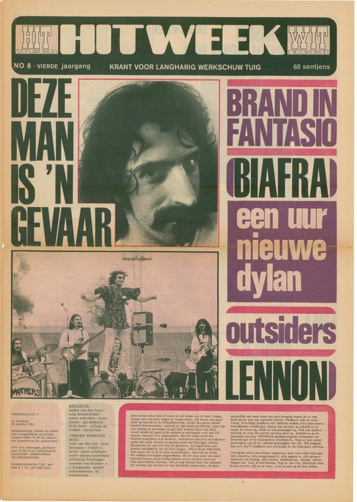 October 25, 1968, Vol. 4 No. 6. “This man is a peril”. Headlines on the right hand use Folio Condensed. The top of the lowercase t has diagonal terminals, a feature that was lost in digitizations of Folio.