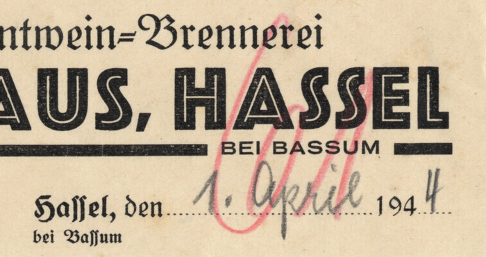 H. Niehaus invoice, 1944 2