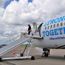Hillary Clinton campaign plane “Stronger Together”