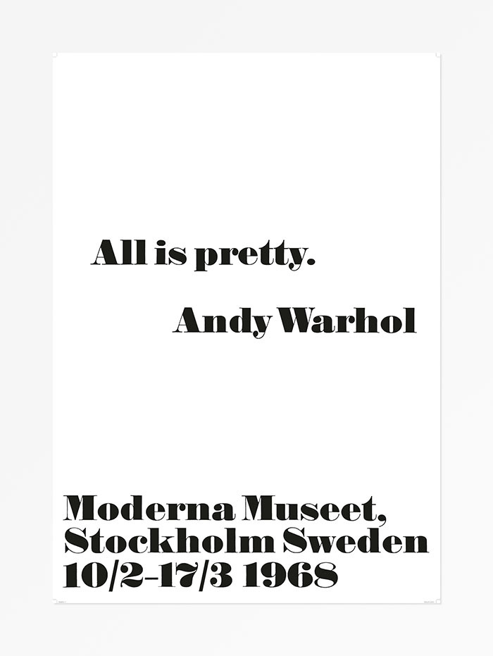 Andy Warhol at the Moderna Museet posters, 1968 2