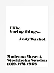 Andy Warhol at the Moderna Museet posters, 1968