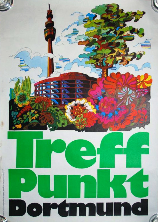 1973 Treffpunkt Dortmund travel poster 1