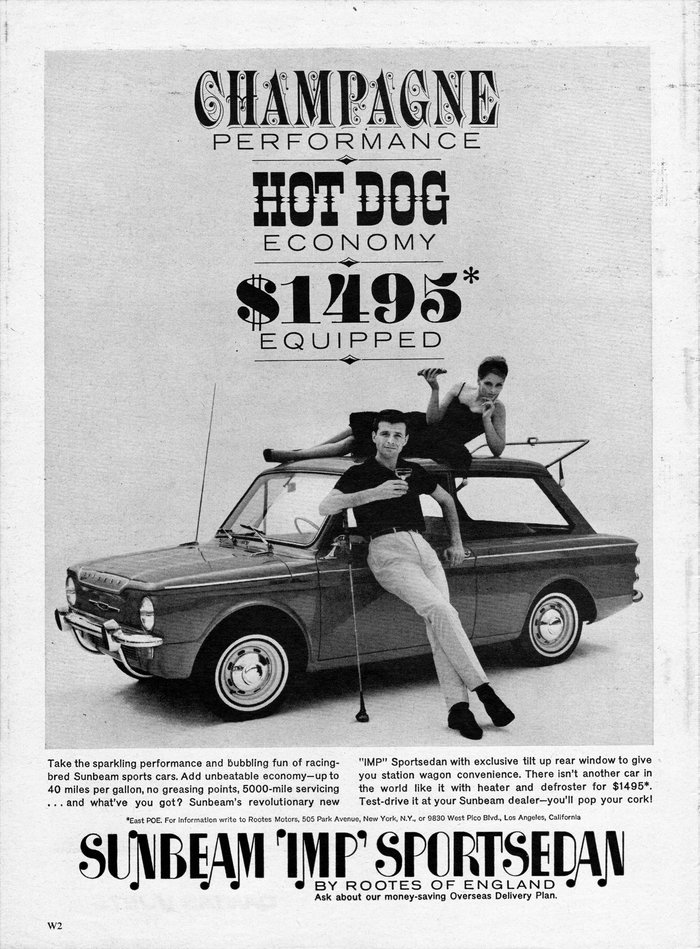 1964 Sunbeam Imp Sportsedan ad