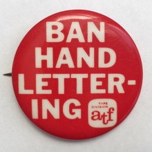 “BAN HAND LETTERING” button