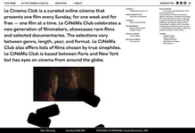 <cite>Le Cinema Club</cite> website (2016)