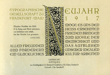 Typographische Gesellschaft zu Frankfurt/Main, New<span class="nbsp">&nbsp;</span>Year wishes 1917