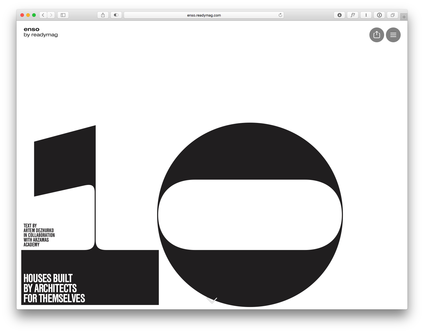 Enso magazine: Architects’ Own Houses - Fonts In Use