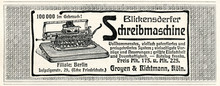 Blickensderfer typewriter ad