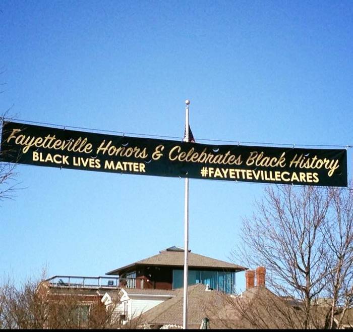 “Fayetteville Honors & Celebrates Black History” banner