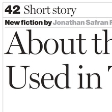 “About the Typefaces Not Used in This Edition” — Jonathan Safran Froer, <cite>The Guardian</cite>