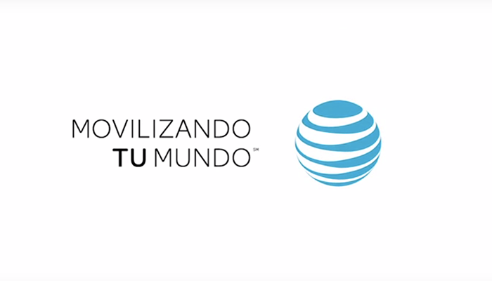 “Movilizando tu mundo” — the slogan in Spanish, as seen in videos on the ATTLatino channel