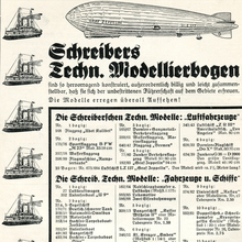 Ad for J.F. Schreiber papercraft sets