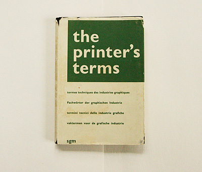 The Printer’s Terms, 2nd Edition - Fonts In Use