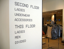 H&amp;M in-store signs, 2006