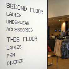 H&amp;M in-store signs, 2006