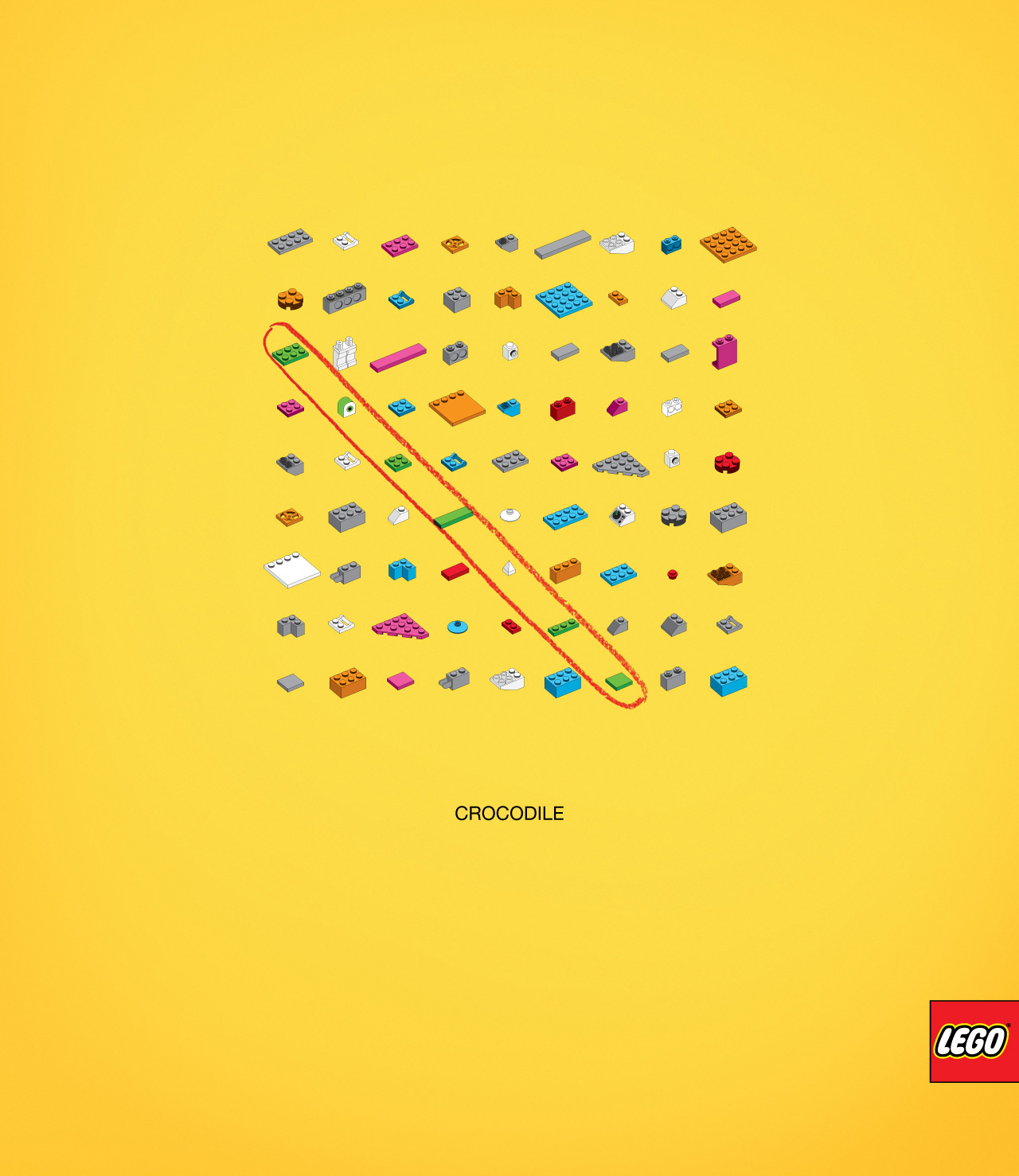 nyt år kapsel økse LEGO crosswords ad campaign - Fonts In Use