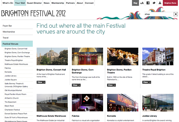 Brighton Festival 2012 Website 1