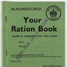 World War II British Ration Book