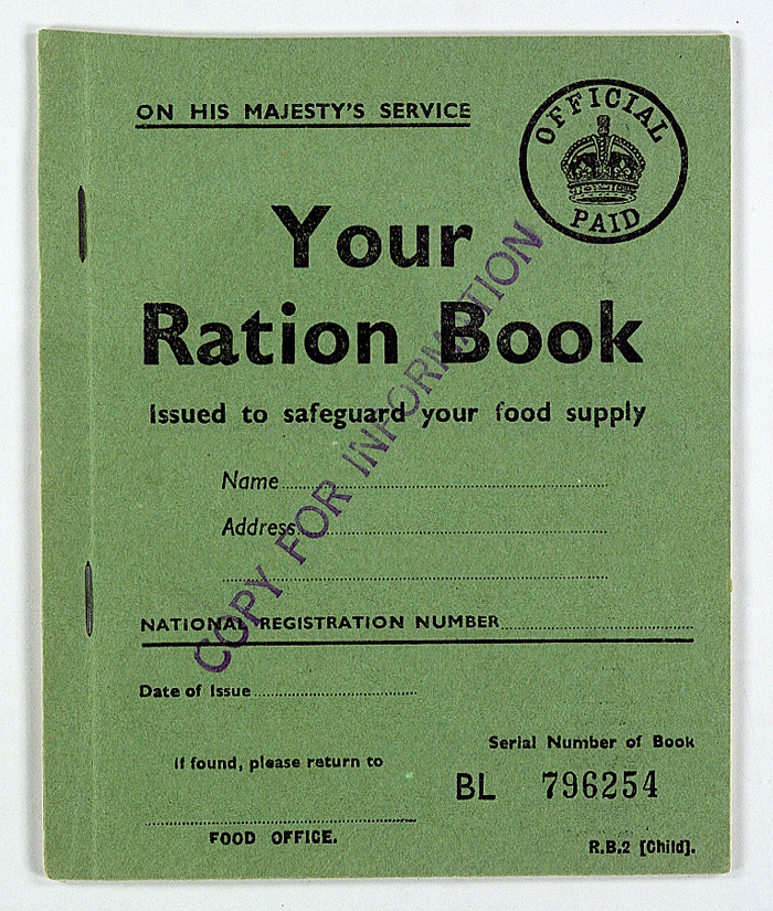 World War II British Ration Book - Fonts In Use