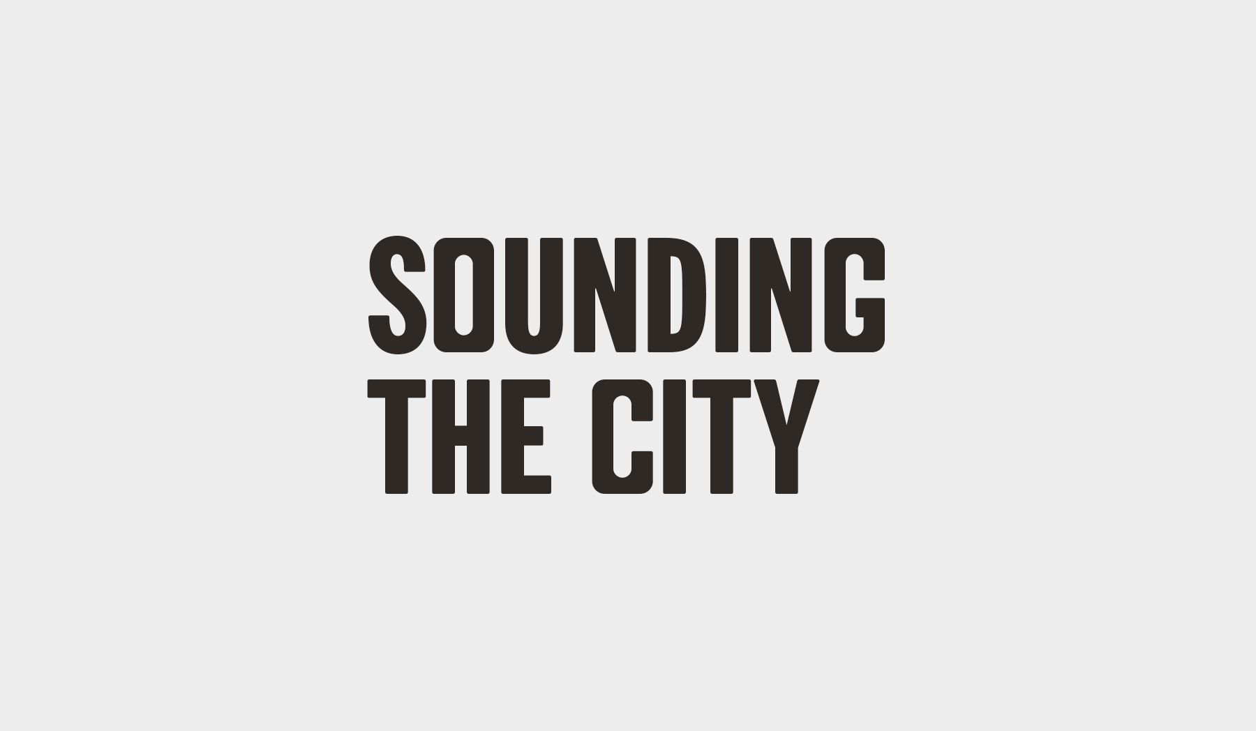 Sounding the City - Fonts In Use