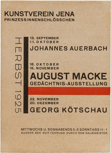 Kunstverein Jena exhibition handbills (1924–27)