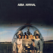 ABBA logo, <cite>Arrival</cite> album art and single covers (1976–1982)