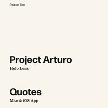 Portfolio website of Peiran Tan, 2017