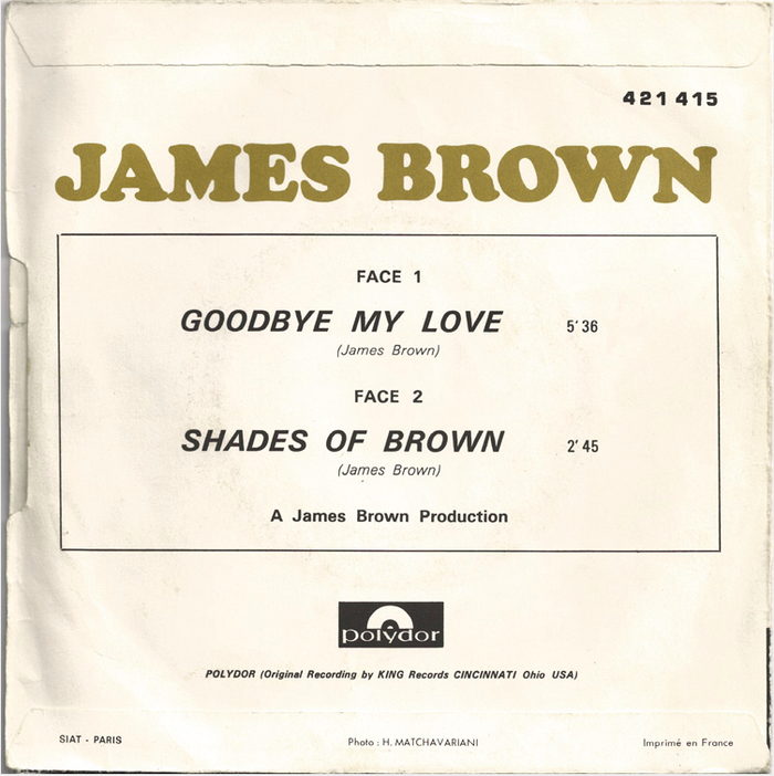 Goodbye My Love by James Brown (France) - Fonts In Use