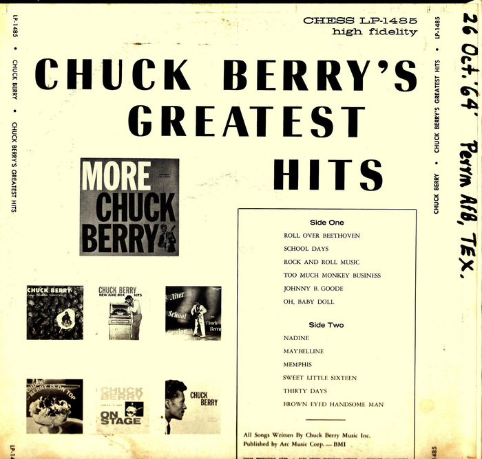 Chuck Berry’s Greatest Hits album art 2