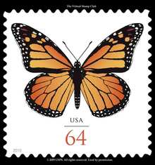 64 Cent Monarch stamp, USA 2010