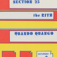 Section 25 and Quando Quango concert poster