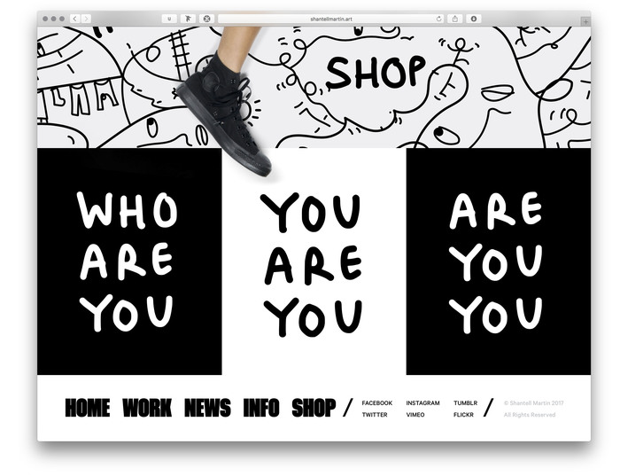 Shantell Martin portfolio website 2