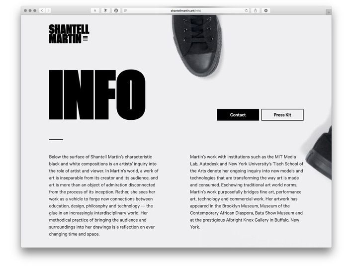 Shantell Martin portfolio website 3