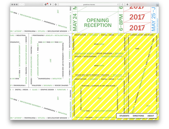 RISD Grad Show 2017 website 2