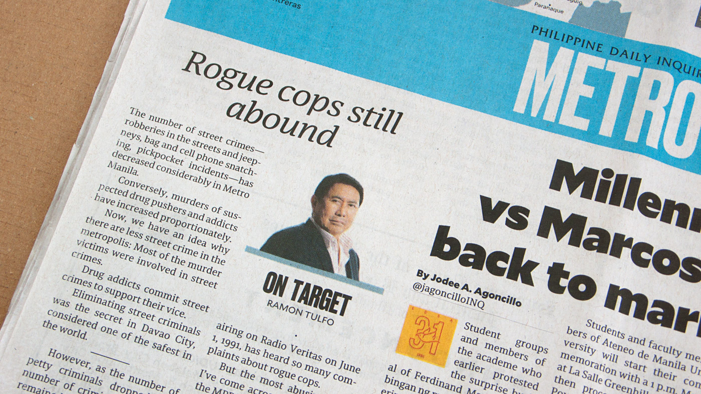 Philippine Daily Inquirer Fonts In Use