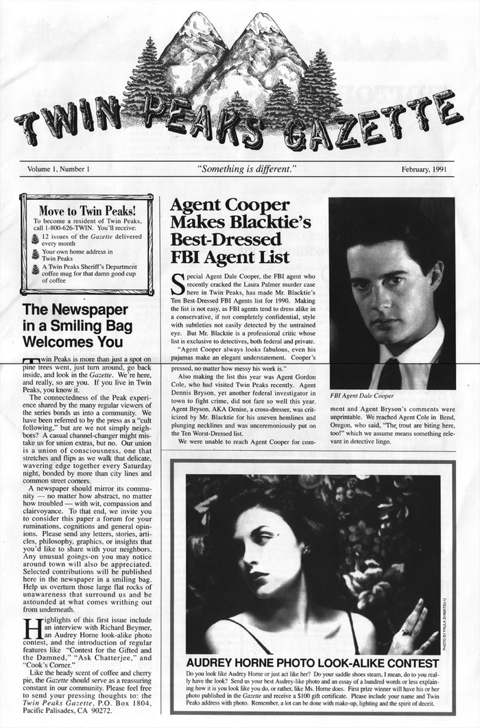 Twin Peaks Gazette memoraphilia 1