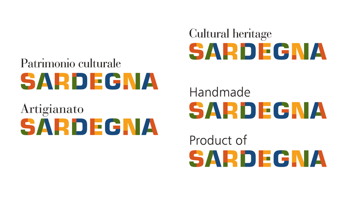 The secondary faces used for the logo declinations are Bauer Bodoni and Frutiger Light.