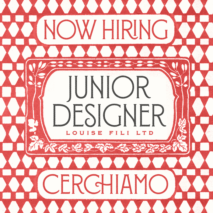 Louise Fili Ltd: Junior Designer job posting 1