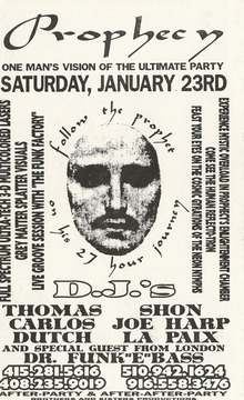 “Prophecy” San Francisco rave flyer